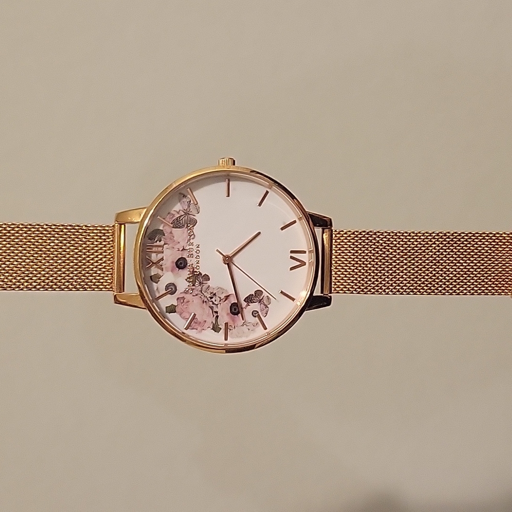 Rose gold Olivia Burton watch